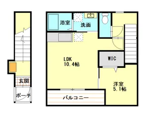 リバーフロント長浜【2階】の間取り
