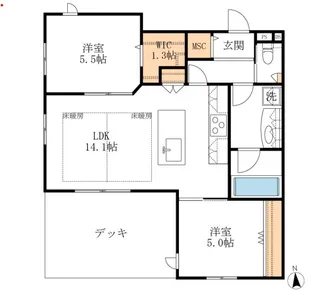 プランドール南流山【2階】の間取り
