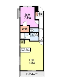 グラウベル沼垂西【3階】の間取り