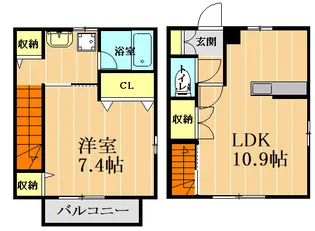 テンダーシャトレII【1階】の間取り