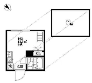 グランドール大崎【1階】の間取り