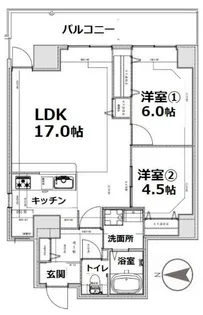 シティコート目黒2号棟【2階】の間取り