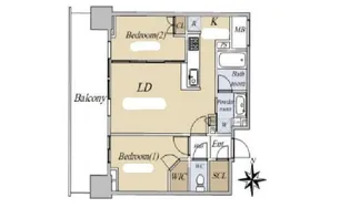 シティタワー東梅田パークフロント【11階】の間取り