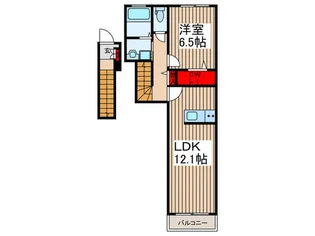 サニー ウエスト【2階】の間取り