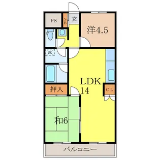 クイーンハイツ静峰【1階】の間取り