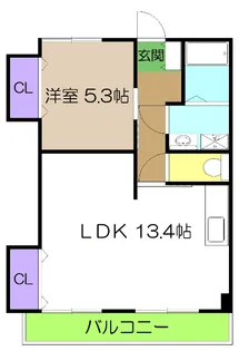 コーポ丑之助【3階】の間取り