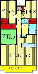 ビューパークヤマモ【2階】の間取り