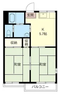 ソレイユ長瀬III【2階】の間取り