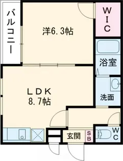 フジパレス諏訪ノ森II番館【2階】の間取り