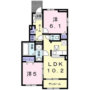 グランメール【1階】の間取り