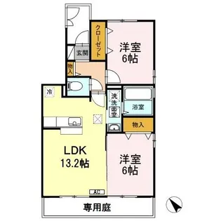 セントラルビュー A棟【1階】の間取り