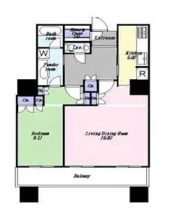 白金タワー【31階】の間取り