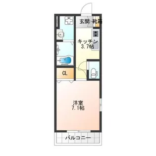プロスパーコート北加賀屋【3階】の間取り