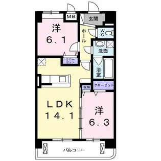 アルコ・イーリス【4階】の間取り