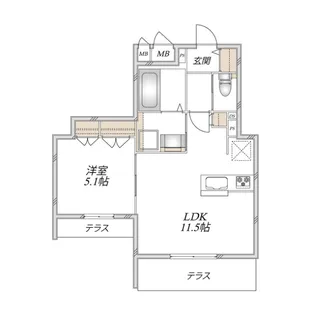 【へーベルメゾン】グランドゥール ソレイユ 浦和II【1階】の間取り