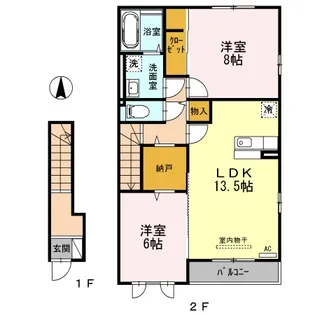 ケーズコート【2階】の間取り