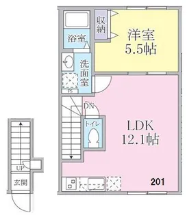 ルント田園【2階】の間取り