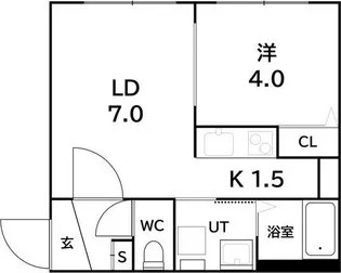 ラフィーネ澄川III【4階】の間取り