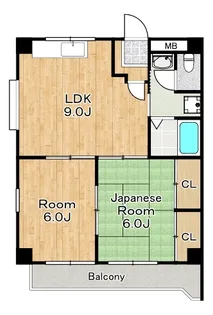 ケイアンドティ大正【7階】の間取り
