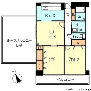 Kourt K1【11階】の間取り