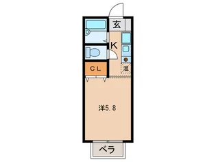 セジュ-ルF B棟【1階】の間取り