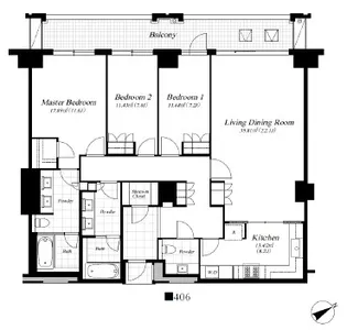 麻布第一マンションズ【4階】の間取り