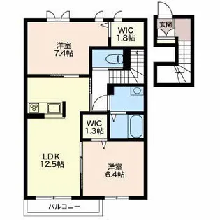 ソフィエール【2階】の間取り