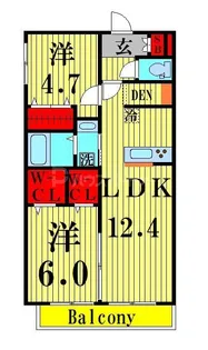 アークステラ菊川【2階】の間取り
