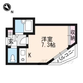 ラピュタ牧野阪【4階】の間取り