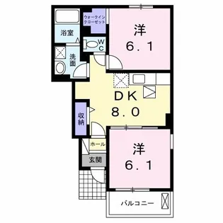 グランセノーテ D【1階】の間取り