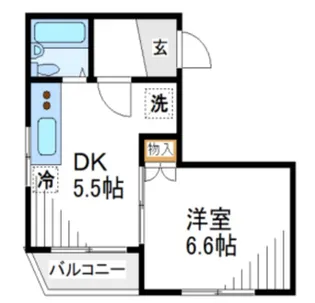 新宿武蔵野マンション【4階】の間取り