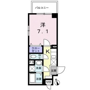 ドミール中野南台【1階】の間取り