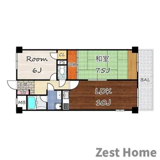 ソシア武庫川【2階】の間取り