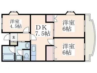 ウイスタリア37【2階】の間取り