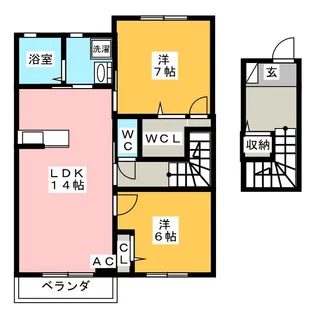 カーサレジオK【2階】の間取り