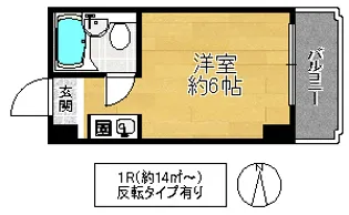 レアレア放出20番館【4階】の間取り