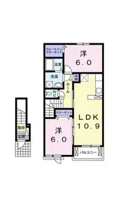 ルペ・ヤシロ III【2階】の間取り