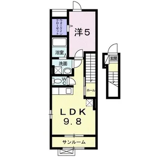 ロブレ・ウノ【2階】の間取り
