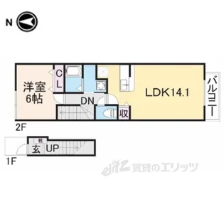 シエル・ケイエム【2階】の間取り