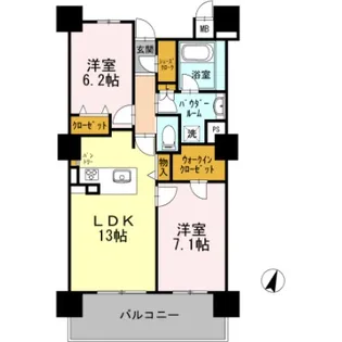 ロイヤルパークスERささしま SOUTH【8階】の間取り