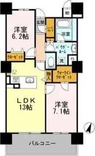 ロイヤルパークスERささしま SOUTH【8階】の間取り