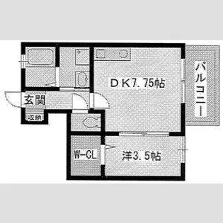 ラ・シェール【1階】の間取り