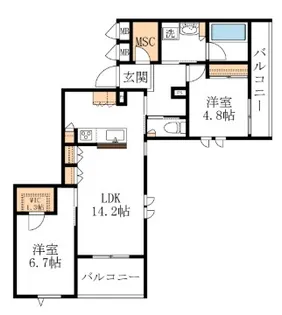 ルマセラ【3階】の間取り