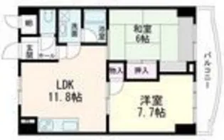 サンビレッジ段原【9階】の間取り