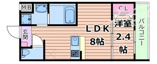 リアコート千里丘II NORTH【1階】の間取り