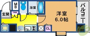 プレサンス三宮東アルバーナ【10階】の間取り