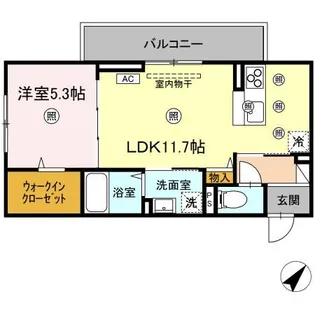 amレジデンス出雲【2階】の間取り