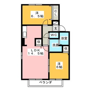 リーベンドルフ【2階】の間取り