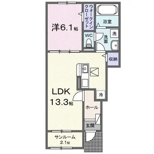 アクア B【1階】の間取り