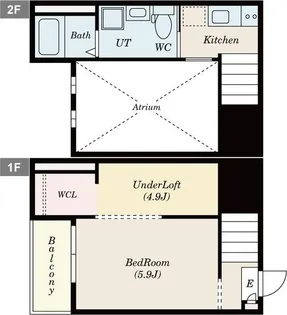 BLEU CIEL 千竈通の間取り